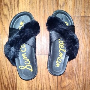 Womens New Sam Edelman Fur Sandals
